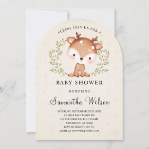 Invitación a Baby Shower de Fawn Baby Fawn