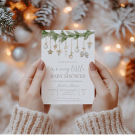 Invitación a Baby Shower de Feliz Pequeños Navidad