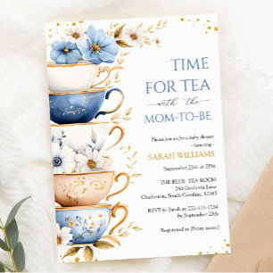Invitación a Baby Shower de Fiesta de té