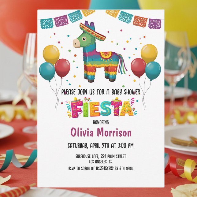Invitación a Baby Shower de Fiesta festiva (Subido por el creador)