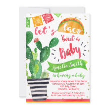 Invitación a Baby Shower de Fiesta Taco
