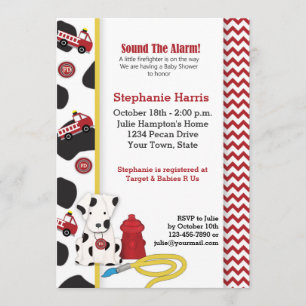 Invitación a Baby Shower de Fireman
