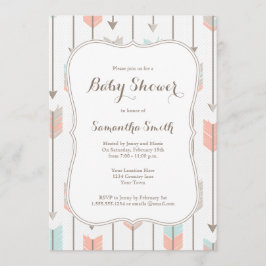 Invitación a Baby Shower de Flechas Tribales