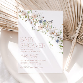 Invitación a Baby Shower de Flor Silvestre