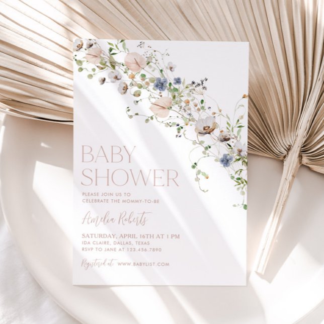Invitación a Baby Shower de Flor Silvestre (Subido por el creador)