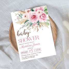 Invitación a Baby Shower de Flor Silvestre