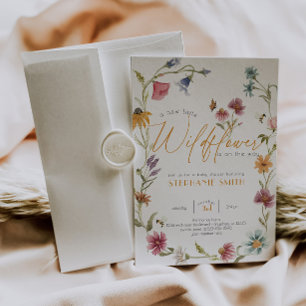 Invitación a Baby Shower de Flor silvestre acuarel