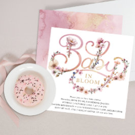 Invitación a Baby Shower de Flor Silvestre Rosa Du
