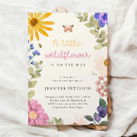 Invitación a Baby Shower de Flor Silvestre Vintage