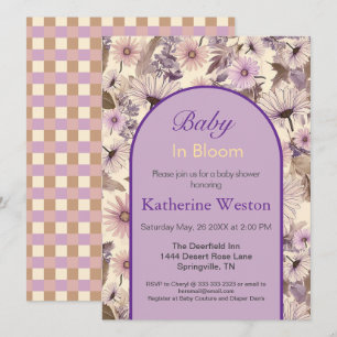Invitación a Baby Shower de Flor Silvestre Vintage