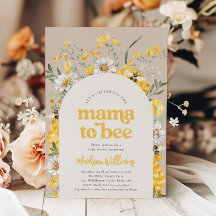 Invitación a Baby Shower de Floral Bee