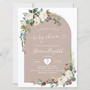 Invitación a Baby Shower de Floral Boho Arch navid