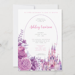 Invitación a Baby Shower de Floral Princess