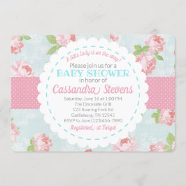 Invitación a Baby Shower de Floral Shabby Chic