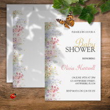 Invitación a Baby Shower de Flores de Primavera en