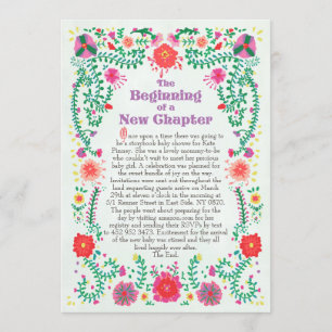 Invitación a Baby Shower de Folk Art Storybook