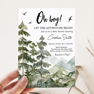 Invitación a Baby Shower de Forest Adventure