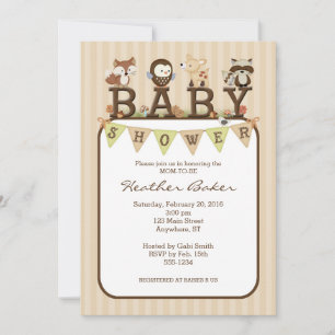 Invitación a Baby Shower de Forest Friends