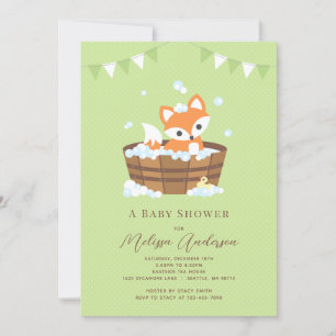 Invitación a Baby Shower de Fox