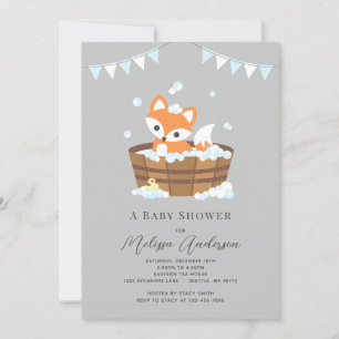 Invitación a Baby Shower de Fox