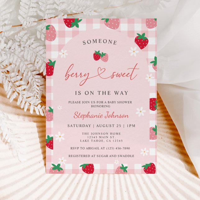 Invitación a Baby Shower de fresa (Subido por el creador)