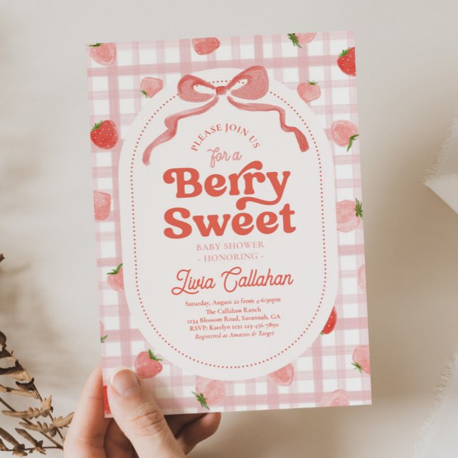 Invitación a Baby Shower de fresa (Subido por el creador)
