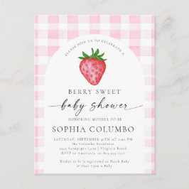 Invitación a Baby Shower de fresa dulce de Berry
