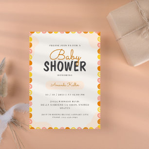 Invitación a Baby Shower de Fun Pastel