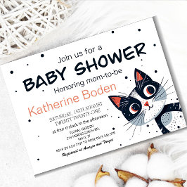 Invitación a Baby Shower de gatito lindo Baby Show