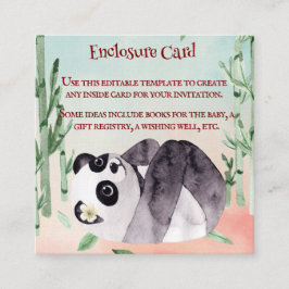 Invitación a Baby Shower de género de panda con bu