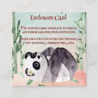 Invitación a Baby Shower de género de panda con bu