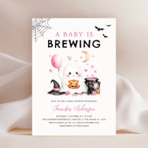 Invitación a Baby Shower de Ghost de Halloween