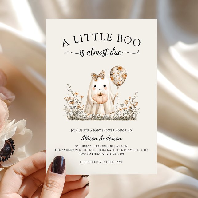 Invitación a Baby Shower de Ghost de Halloween (Subido por el creador)