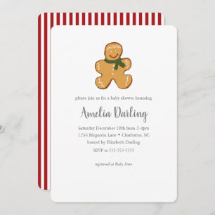 Invitación a Baby Shower de Gingerbread Cookie