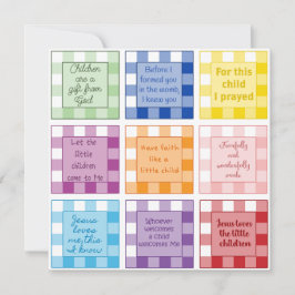 Invitación a Baby Shower de Gingham Bible