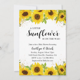 Invitación a Baby Shower de girasol