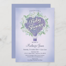 Invitación a Baby Shower de globo de aire caliente