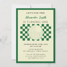 Invitación a Baby Shower de Golf