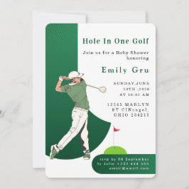 Invitación a Baby Shower de Golf