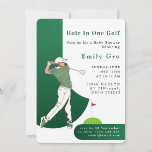 Invitación a Baby Shower de Golf