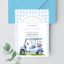 Invitación a Baby Shower de Golf Let's Par-Tee Tee