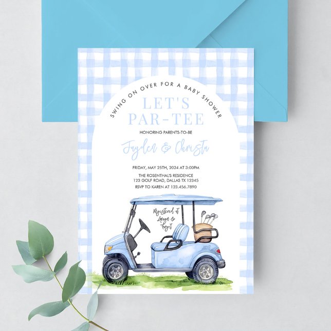 Invitación a Baby Shower de Golf Let's Par-Tee Tee (Subido por el creador)