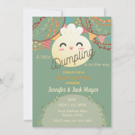 Invitación a Baby Shower de Green Cute Little Dump
