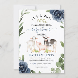Invitación a Baby Shower de Green Farm