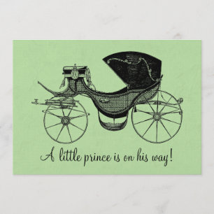 Invitación a Baby Shower de Green Little Prince Vi