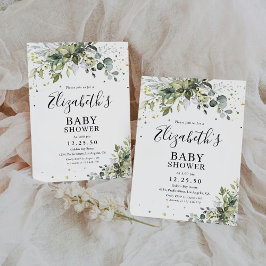 Invitación a Baby Shower de Greenery