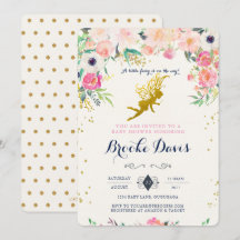 Invitación a Baby Shower de hadas