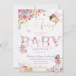 Invitación a Baby Shower de hadas