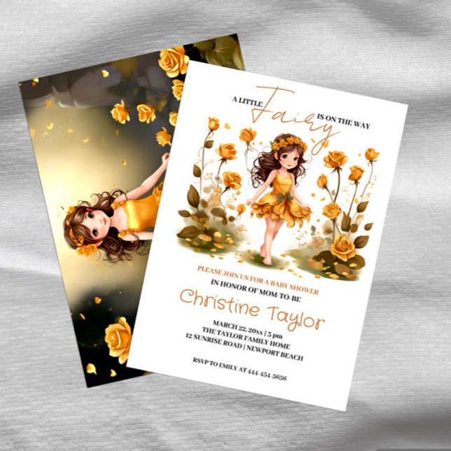 Invitación a Baby Shower de hadas (Subido por el creador)