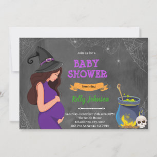 invitación a baby shower de Halloween